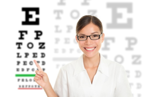 Snellen chart acuity test